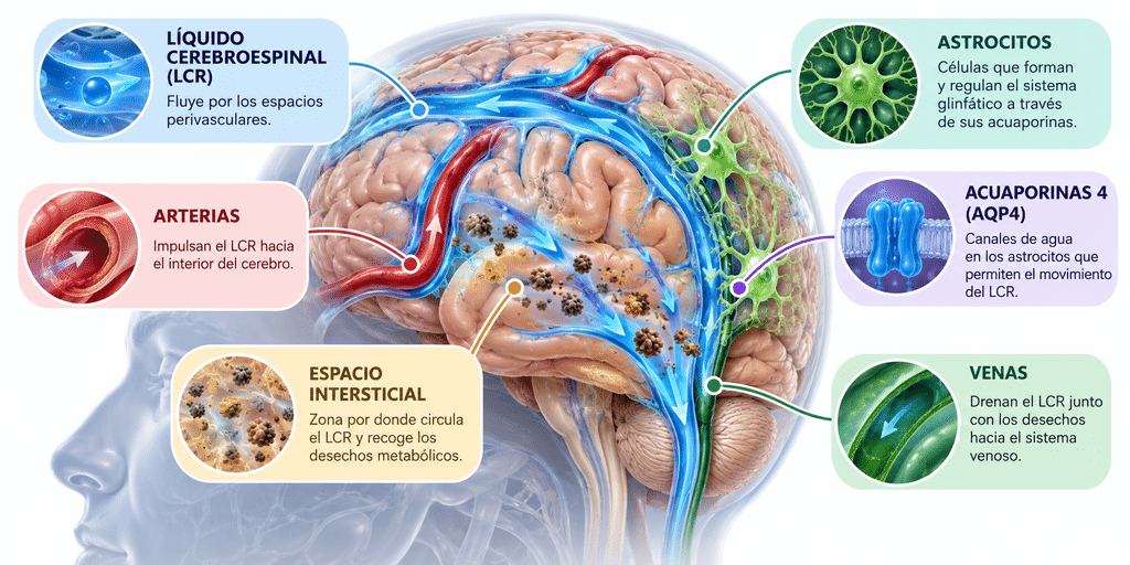 sistema glinfatico limpieza cerebral